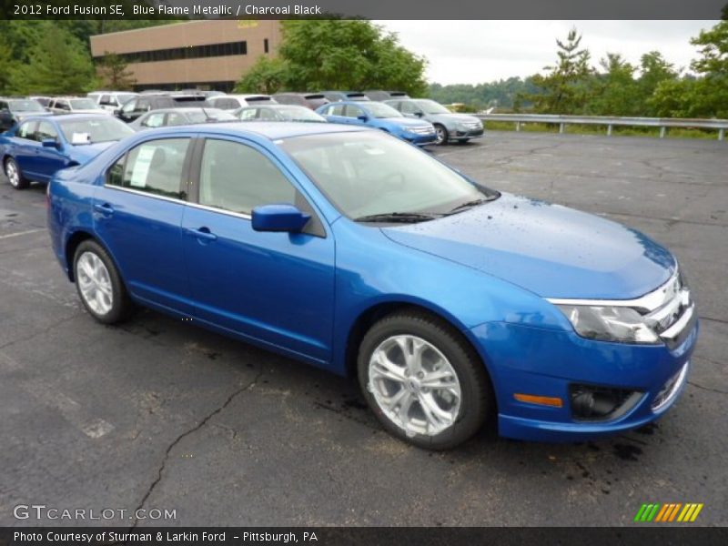 Blue Flame Metallic / Charcoal Black 2012 Ford Fusion SE