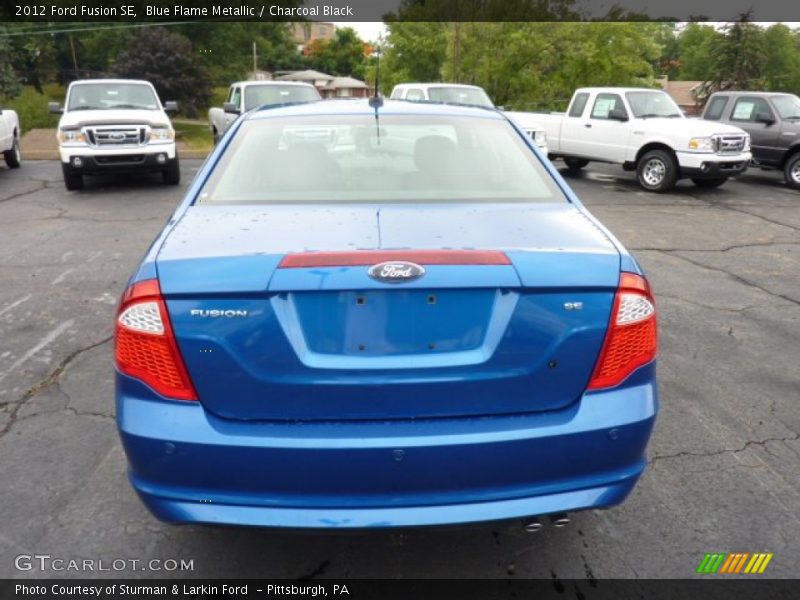 Blue Flame Metallic / Charcoal Black 2012 Ford Fusion SE