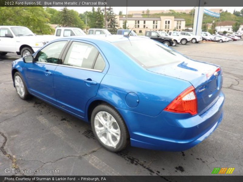 Blue Flame Metallic / Charcoal Black 2012 Ford Fusion SE
