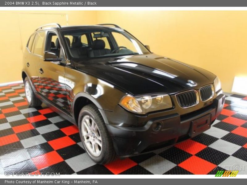 Black Sapphire Metallic / Black 2004 BMW X3 2.5i