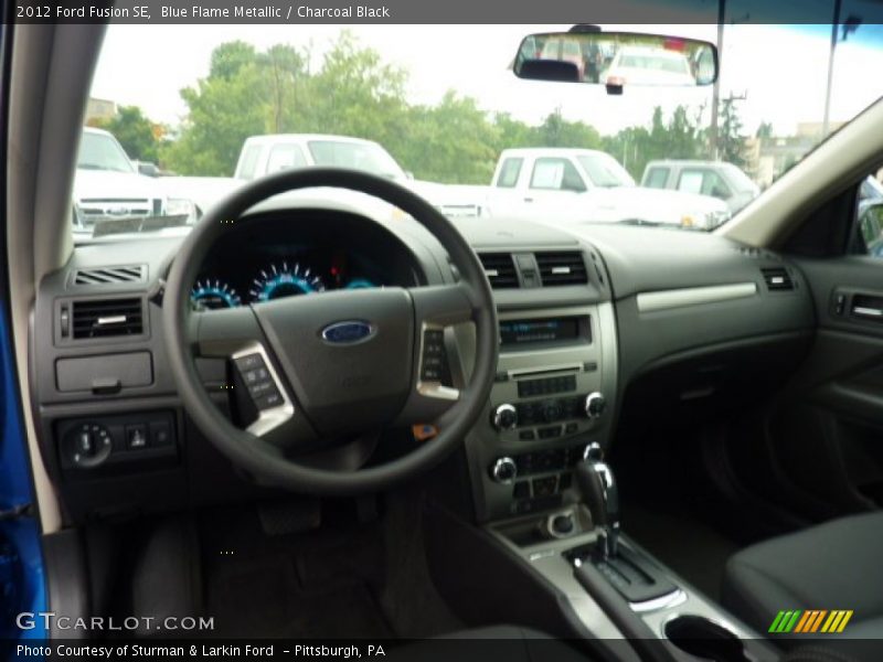 Blue Flame Metallic / Charcoal Black 2012 Ford Fusion SE