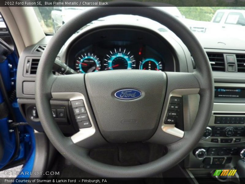 Blue Flame Metallic / Charcoal Black 2012 Ford Fusion SE