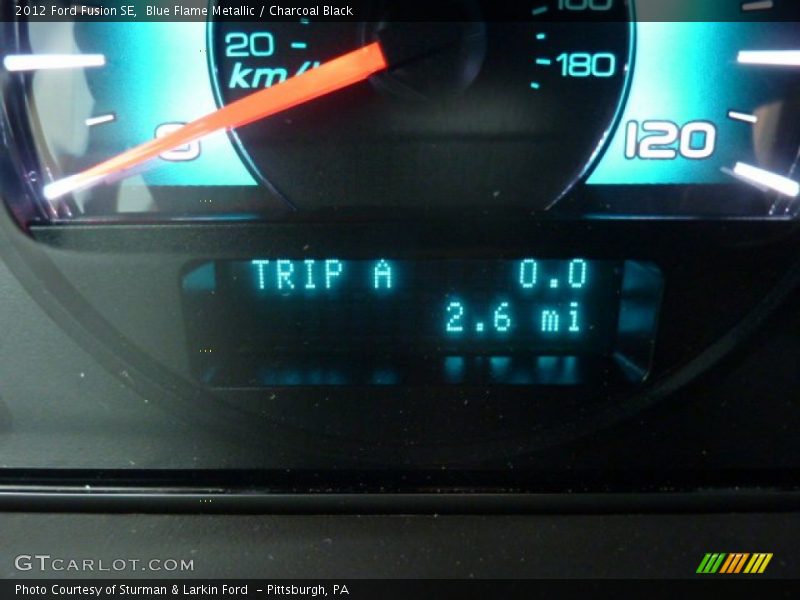 Blue Flame Metallic / Charcoal Black 2012 Ford Fusion SE