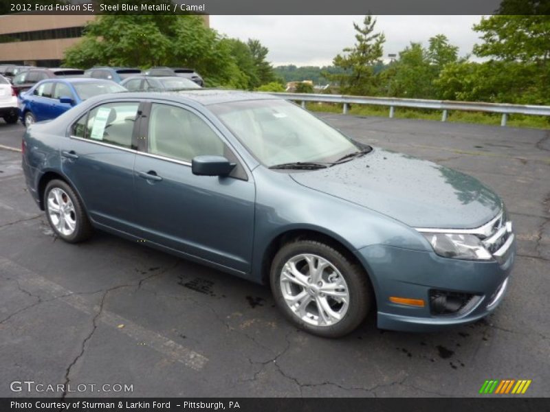 Steel Blue Metallic / Camel 2012 Ford Fusion SE