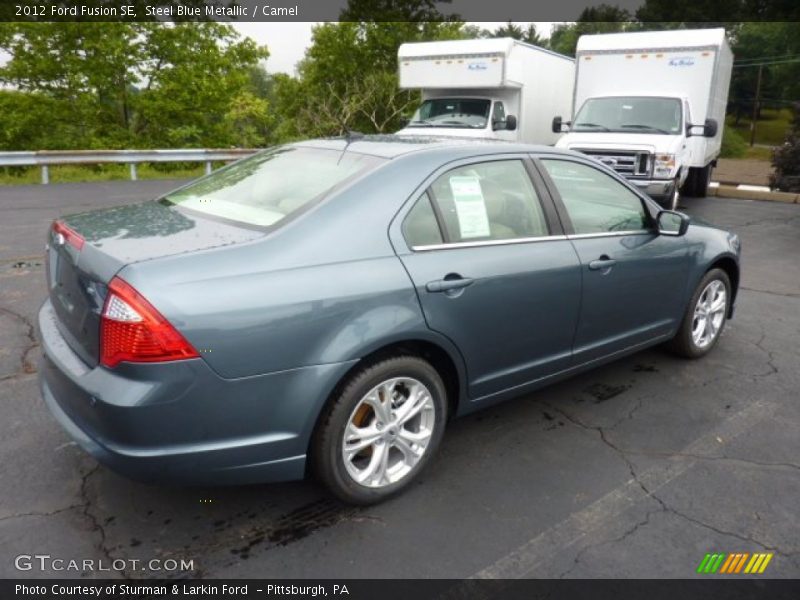 Steel Blue Metallic / Camel 2012 Ford Fusion SE
