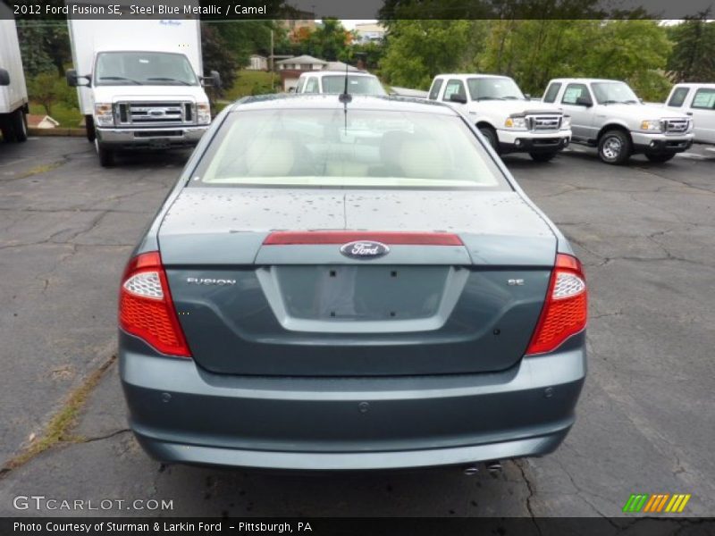 Steel Blue Metallic / Camel 2012 Ford Fusion SE