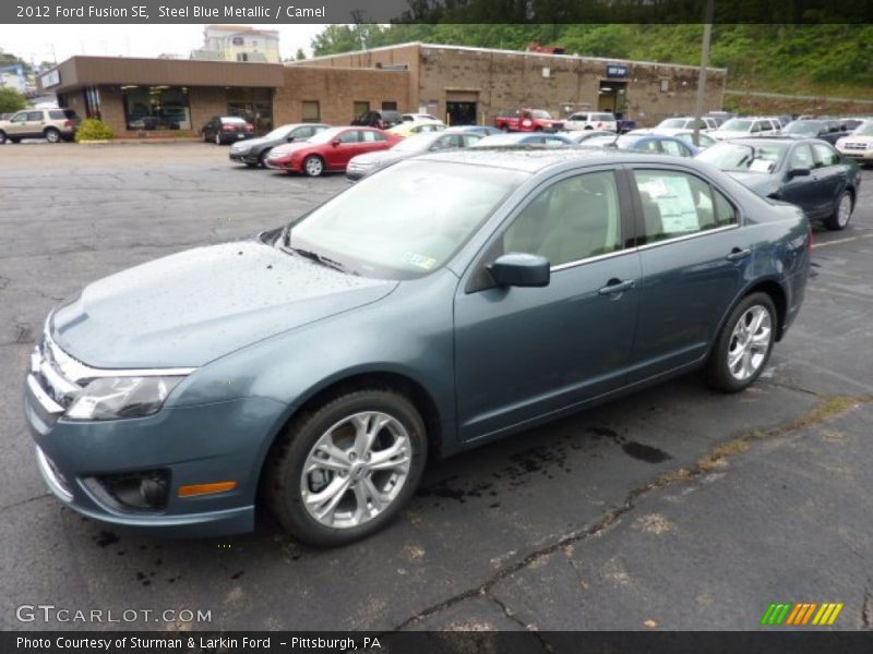 Steel Blue Metallic / Camel 2012 Ford Fusion SE