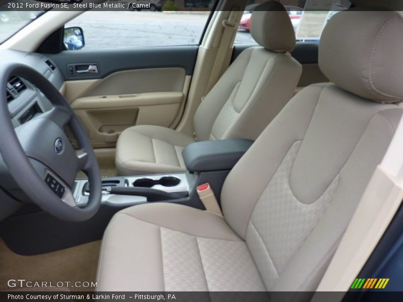 Steel Blue Metallic / Camel 2012 Ford Fusion SE
