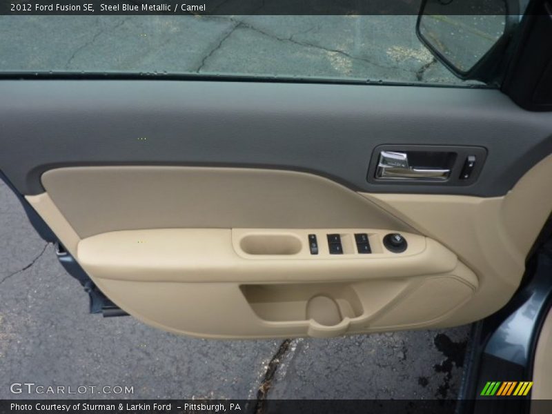 Steel Blue Metallic / Camel 2012 Ford Fusion SE
