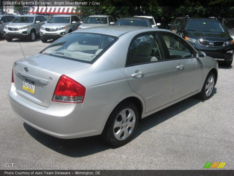 Bright Silver Metallic / Gray 2009 Kia Spectra EX Sedan