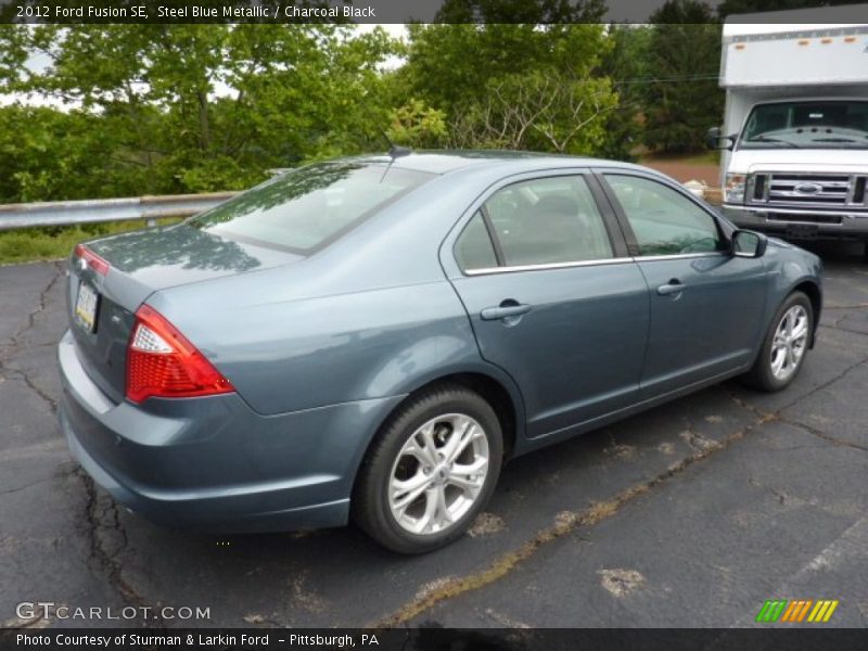 Steel Blue Metallic / Charcoal Black 2012 Ford Fusion SE
