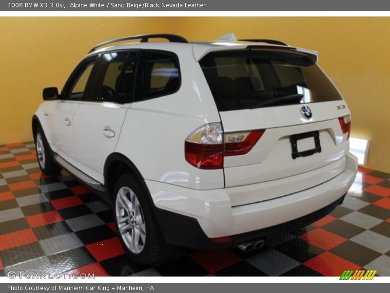 Alpine White / Sand Beige/Black Nevada Leather 2008 BMW X3 3.0si