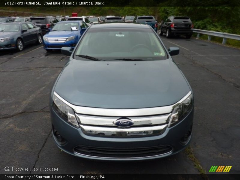 Steel Blue Metallic / Charcoal Black 2012 Ford Fusion SE