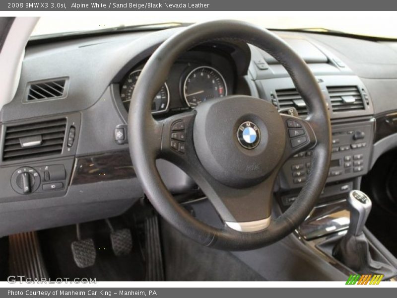 Alpine White / Sand Beige/Black Nevada Leather 2008 BMW X3 3.0si
