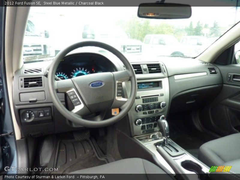 Steel Blue Metallic / Charcoal Black 2012 Ford Fusion SE