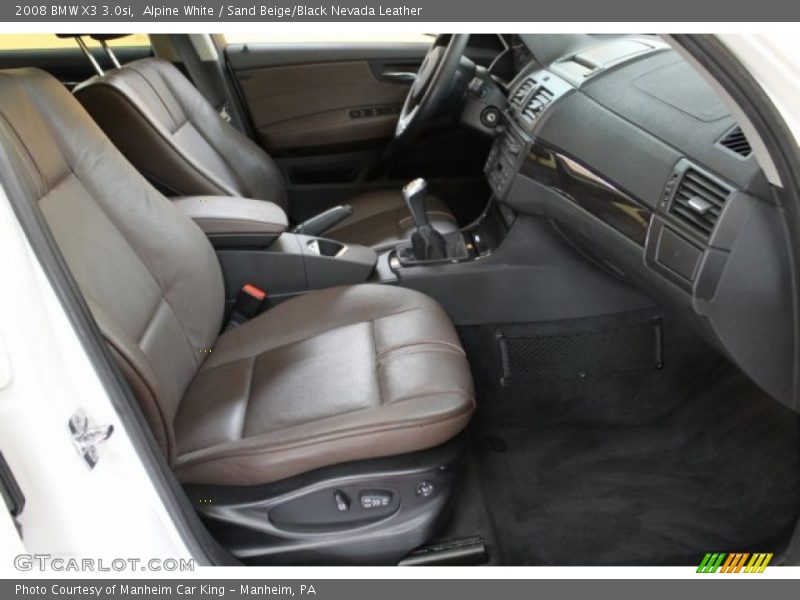 Alpine White / Sand Beige/Black Nevada Leather 2008 BMW X3 3.0si