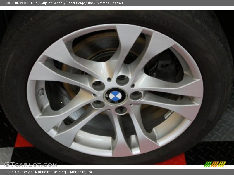 Alpine White / Sand Beige/Black Nevada Leather 2008 BMW X3 3.0si