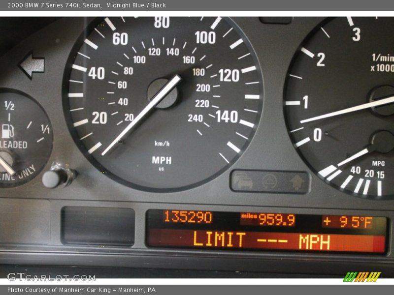 Midnight Blue / Black 2000 BMW 7 Series 740iL Sedan