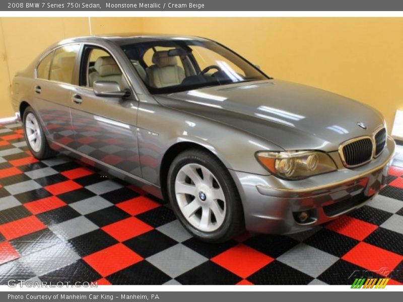 Moonstone Metallic / Cream Beige 2008 BMW 7 Series 750i Sedan