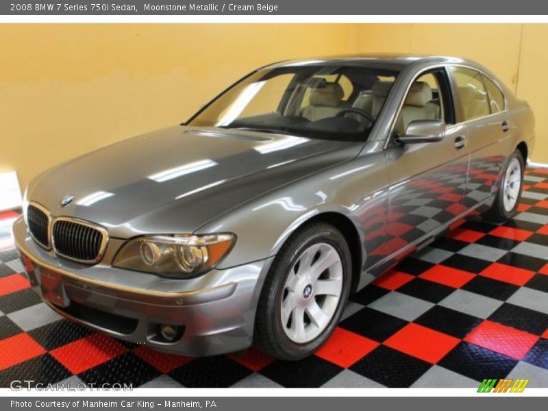 Moonstone Metallic / Cream Beige 2008 BMW 7 Series 750i Sedan
