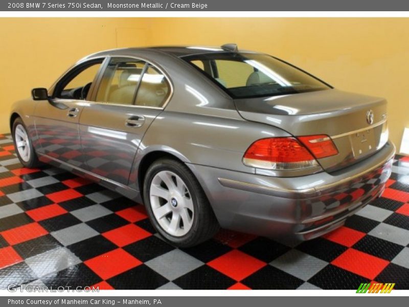 Moonstone Metallic / Cream Beige 2008 BMW 7 Series 750i Sedan