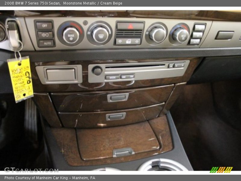 Moonstone Metallic / Cream Beige 2008 BMW 7 Series 750i Sedan