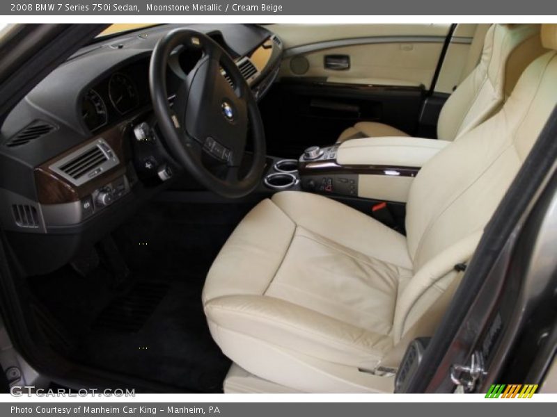 Moonstone Metallic / Cream Beige 2008 BMW 7 Series 750i Sedan