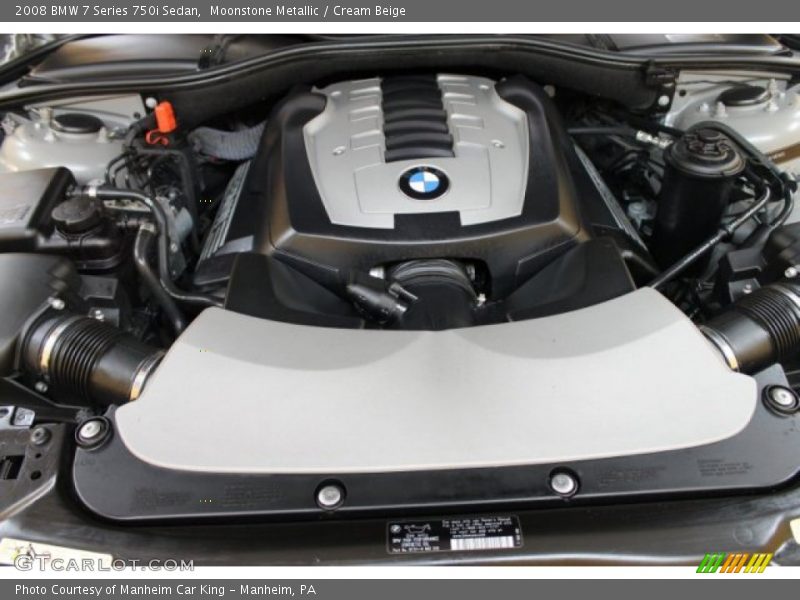  2008 7 Series 750i Sedan Engine - 4.8 Liter DOHC 32-Valve VVT V8