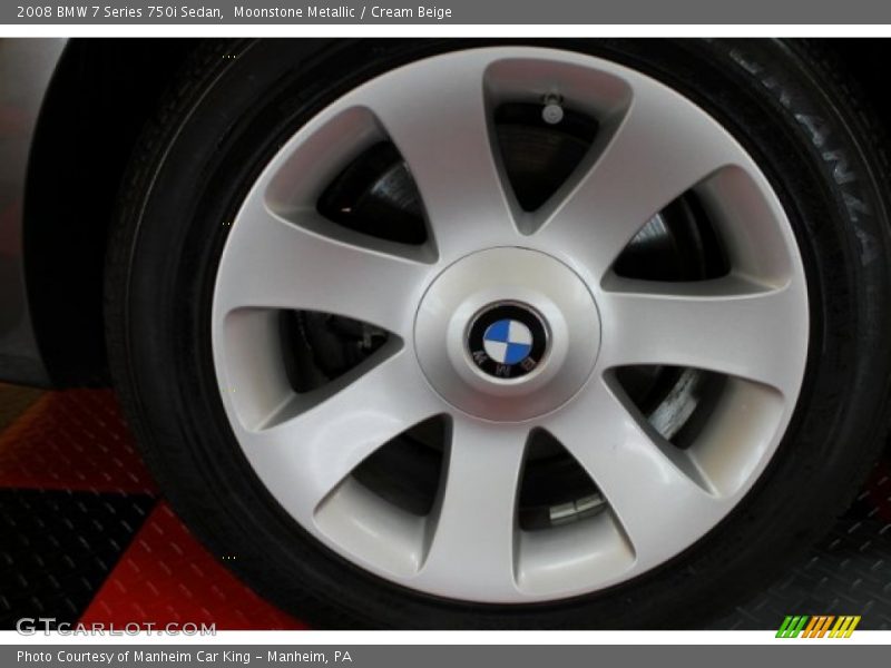 Moonstone Metallic / Cream Beige 2008 BMW 7 Series 750i Sedan