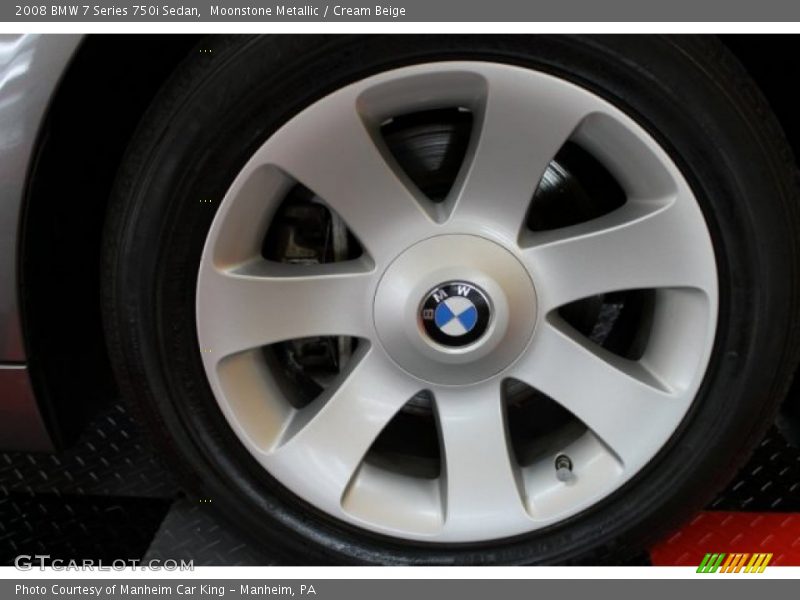 Moonstone Metallic / Cream Beige 2008 BMW 7 Series 750i Sedan