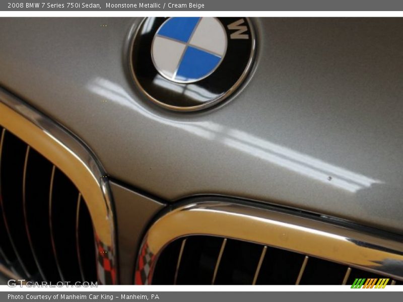 Moonstone Metallic / Cream Beige 2008 BMW 7 Series 750i Sedan