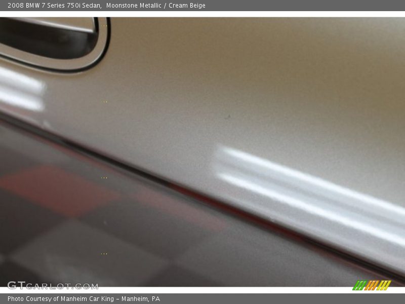 Moonstone Metallic / Cream Beige 2008 BMW 7 Series 750i Sedan