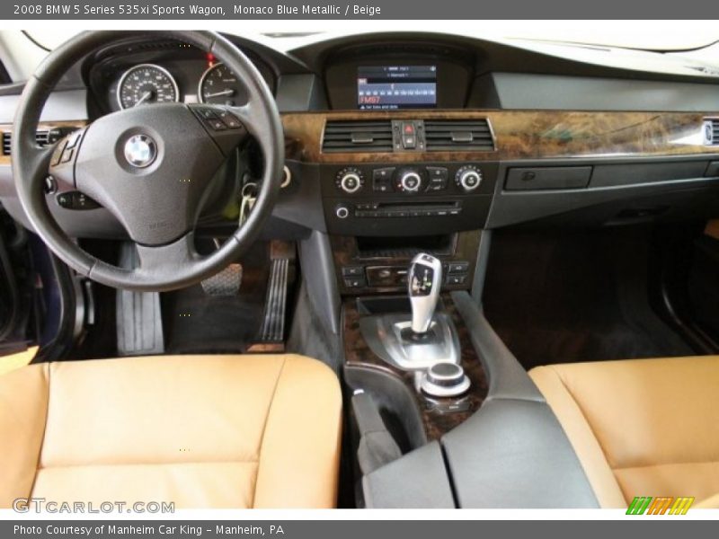 Monaco Blue Metallic / Beige 2008 BMW 5 Series 535xi Sports Wagon