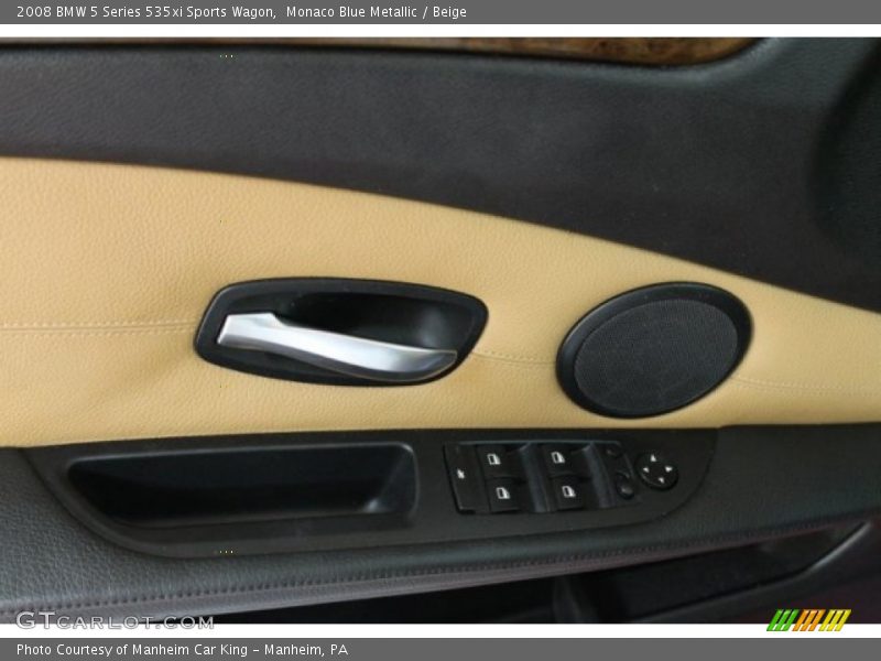 Monaco Blue Metallic / Beige 2008 BMW 5 Series 535xi Sports Wagon
