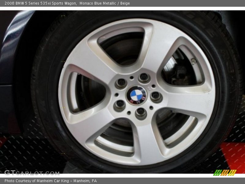Monaco Blue Metallic / Beige 2008 BMW 5 Series 535xi Sports Wagon