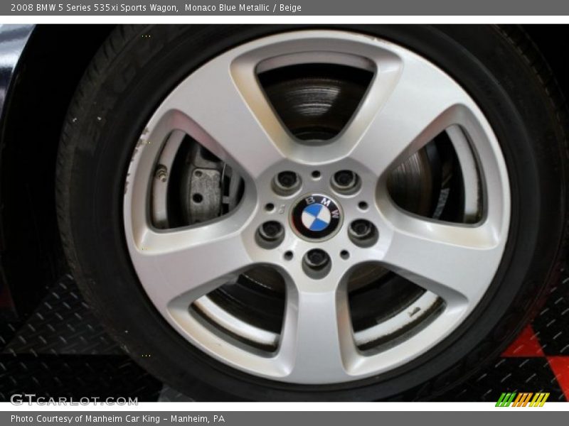 Monaco Blue Metallic / Beige 2008 BMW 5 Series 535xi Sports Wagon