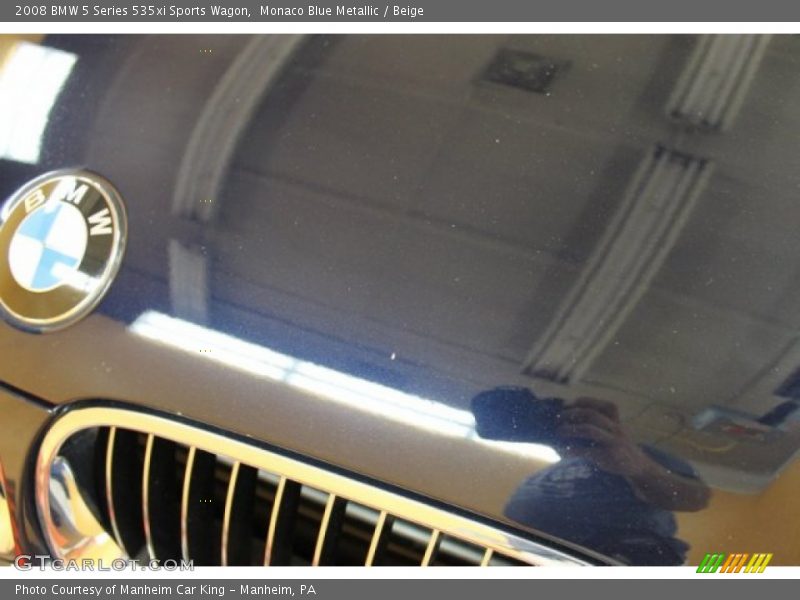 Monaco Blue Metallic / Beige 2008 BMW 5 Series 535xi Sports Wagon