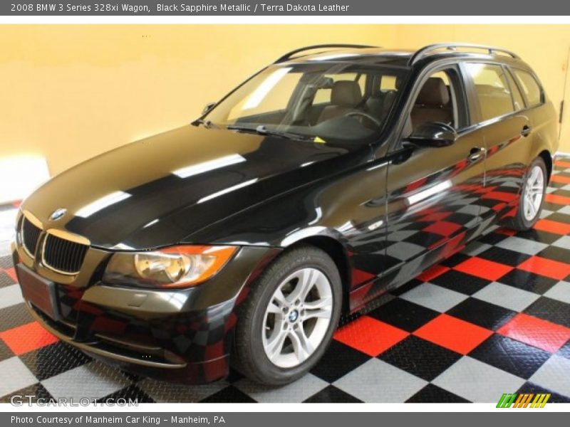 Black Sapphire Metallic / Terra Dakota Leather 2008 BMW 3 Series 328xi Wagon