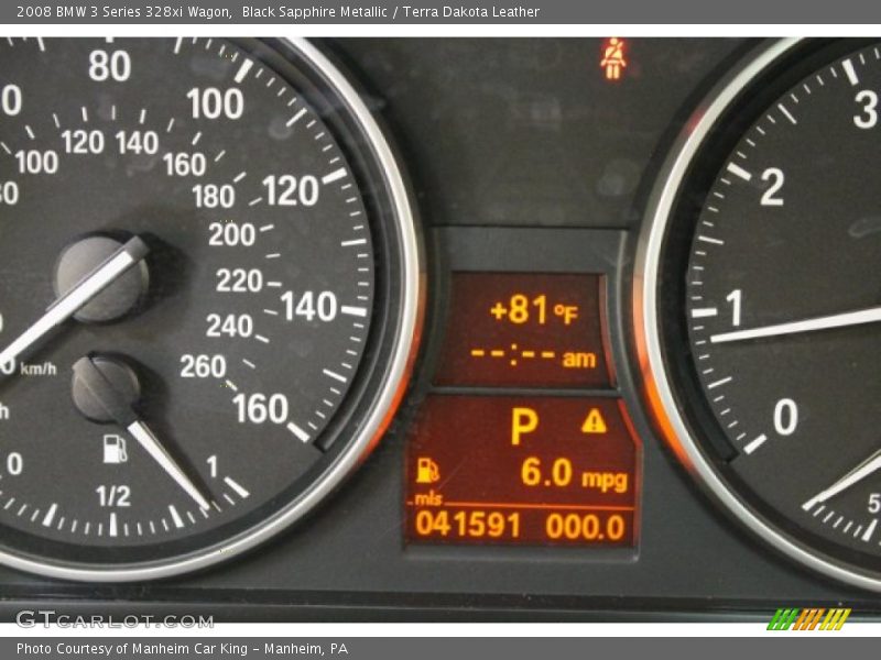 Black Sapphire Metallic / Terra Dakota Leather 2008 BMW 3 Series 328xi Wagon