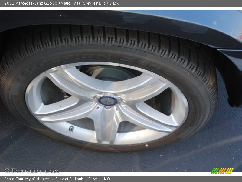 Steel Grey Metallic / Black 2011 Mercedes-Benz GL 550 4Matic