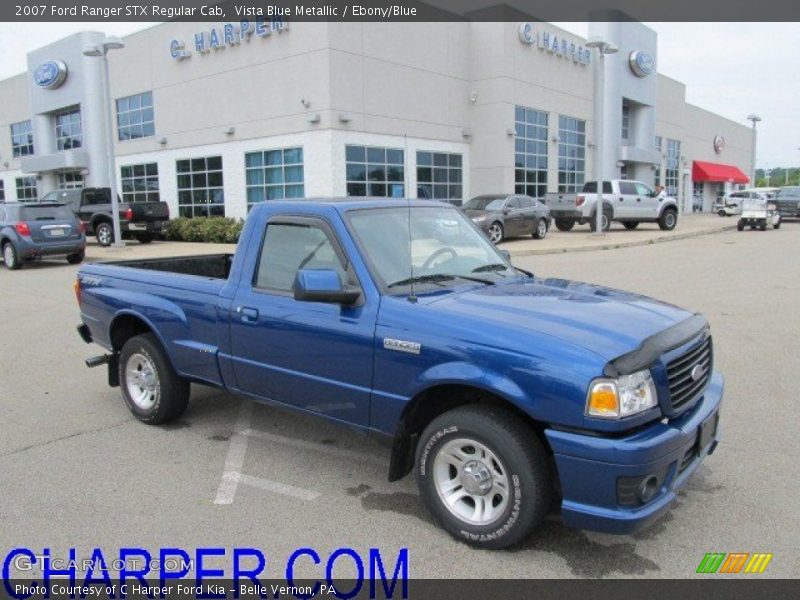Vista Blue Metallic / Ebony/Blue 2007 Ford Ranger STX Regular Cab