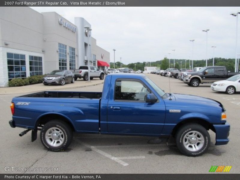 Vista Blue Metallic / Ebony/Blue 2007 Ford Ranger STX Regular Cab