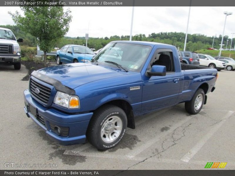 Vista Blue Metallic / Ebony/Blue 2007 Ford Ranger STX Regular Cab