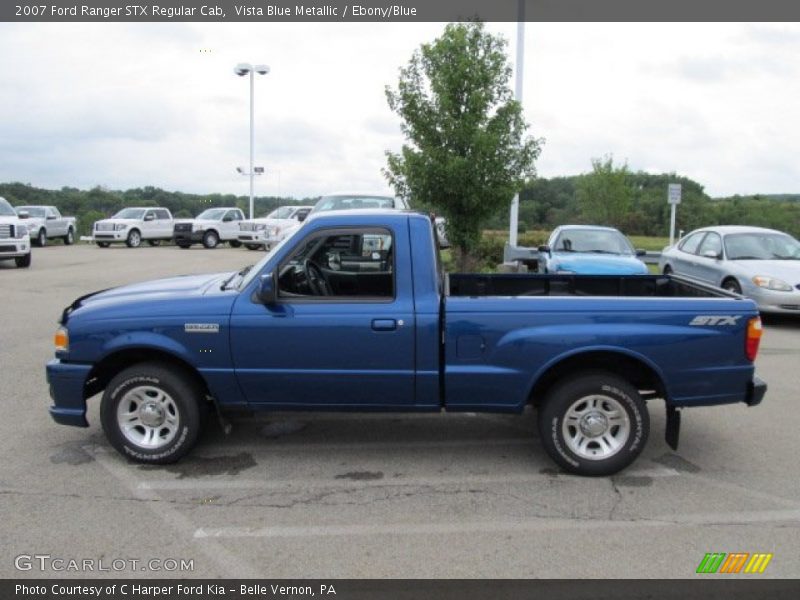 Vista Blue Metallic / Ebony/Blue 2007 Ford Ranger STX Regular Cab