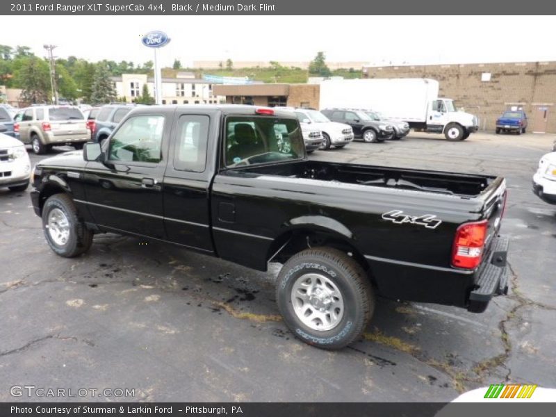 Black / Medium Dark Flint 2011 Ford Ranger XLT SuperCab 4x4
