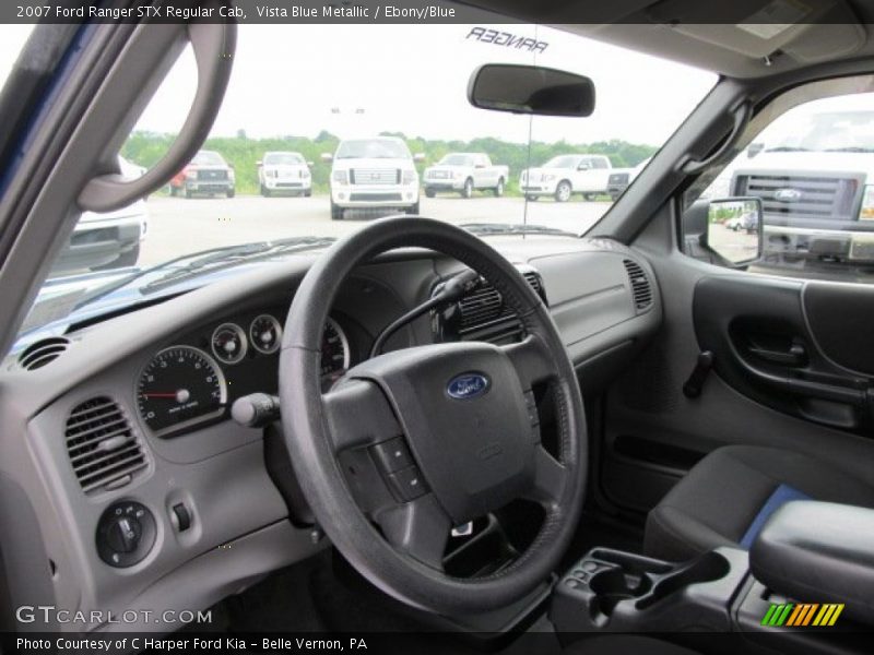 Vista Blue Metallic / Ebony/Blue 2007 Ford Ranger STX Regular Cab