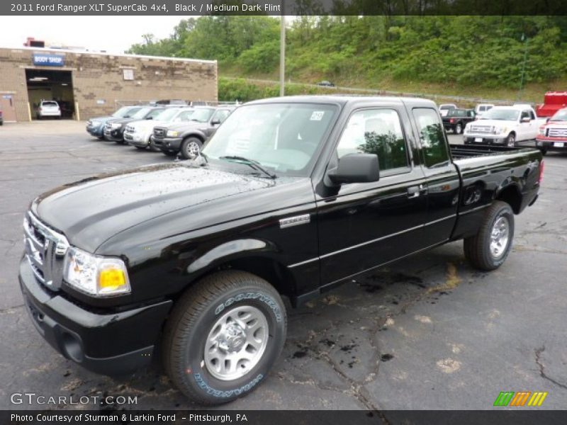 Black / Medium Dark Flint 2011 Ford Ranger XLT SuperCab 4x4