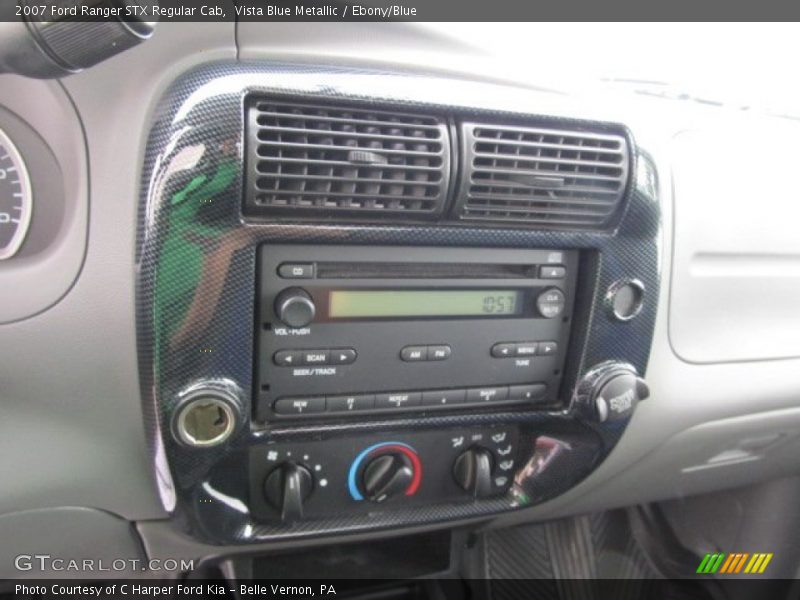 Vista Blue Metallic / Ebony/Blue 2007 Ford Ranger STX Regular Cab