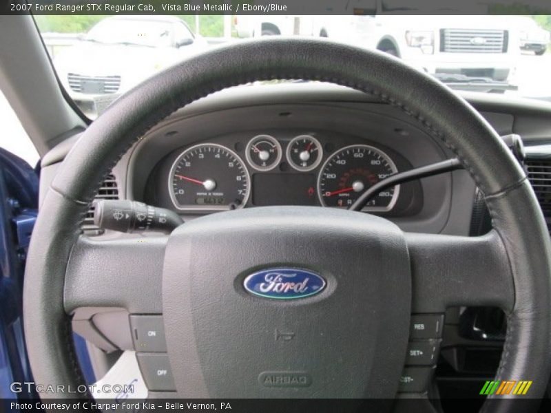 Vista Blue Metallic / Ebony/Blue 2007 Ford Ranger STX Regular Cab