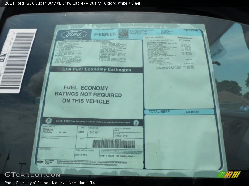 Oxford White / Steel 2011 Ford F350 Super Duty XL Crew Cab 4x4 Dually